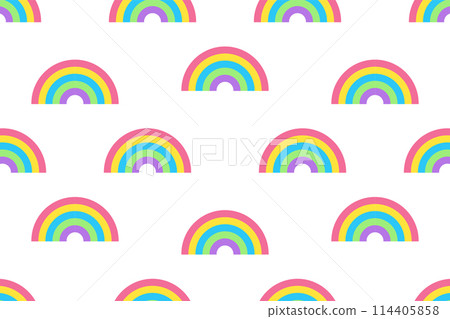 Seamless pattern of rainbows. Seamless pattern of rainbows. 114405858