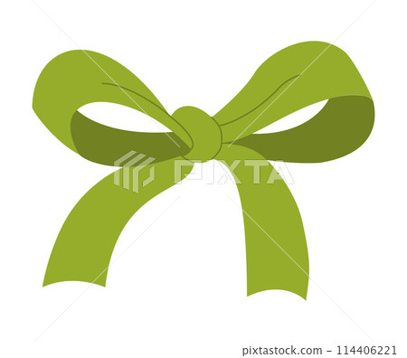 Decorative green Gift bow. 114406221