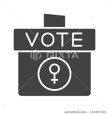 Women Vote Right icon vector image. Women Vote Right icon vector image. 114407101