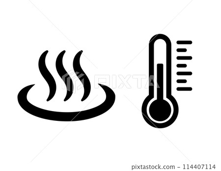 Hot spring thermometer icon 114407114