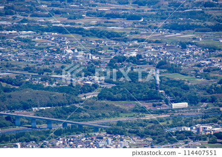 Saku Power Station as seen from the observation deck at Tsutsujigaoka Rest Area in Ikaho Forest Park 114407551