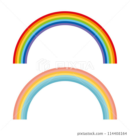 Simple rainbow illustration material set Simple rainbow illustration material set 114408164