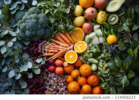 still life with fruits 114408225
