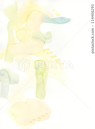 Pale yellow watercolor background material 114408293