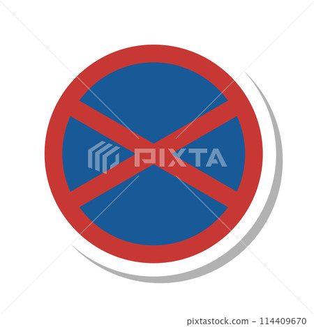 迷你標誌貼紙單圖禁止停車 114409670