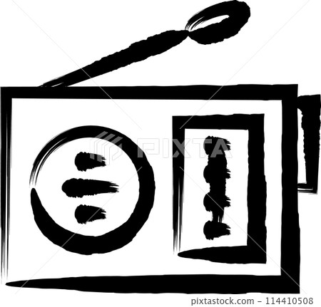 A single icon of items necessary for disaster prevention: Radio A single icon of items necessary for disaster prevention: Radio 114410508