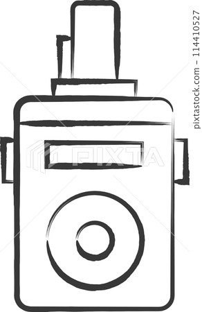 Brush-drawn station-related icon illustration: Signal light 114410527