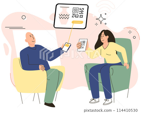 Cashless payment. Vector illustration. Cashless transactions contribute to reducing risk of theft or loss associated with carrying cash Mobile wallets cstore multiple payment methods for added Cashless payment. Vector illustration. Cashless transactions contribute to reducing risk of theft or loss associated with carrying cash Mobile wallets cstore multiple payment methods for added 114410530