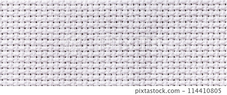 White textile background with checkered pattern, closeup. Structure of the fabric macro. White textile background with checkered pattern, closeup. Structure of the fabric macro. 114410805