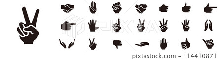 Hand finger sign 114410871