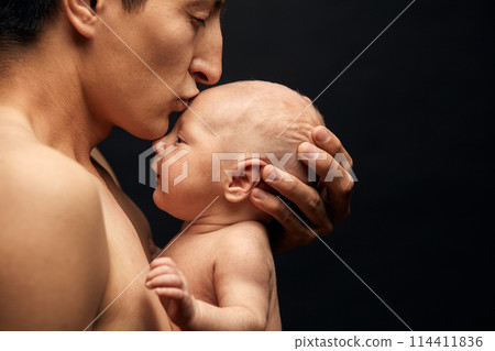 father's love. daddy's warm and tender feelings 114411836