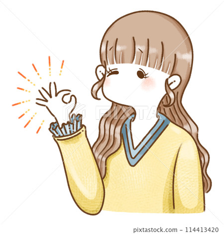 取得良好成績的女孩/女人 取得良好成績的女孩/女人 114413420