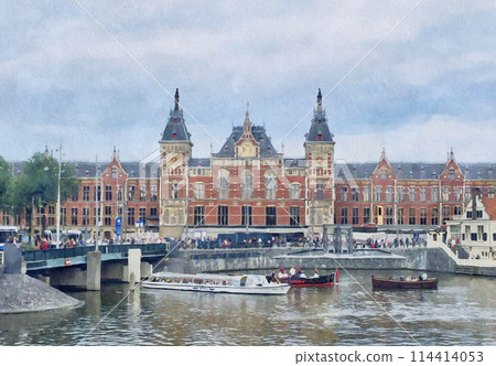 Amsterdam Central Station is the first train station in the Netherlands to be designed by a famous architect (partly AI-generated) 114414053