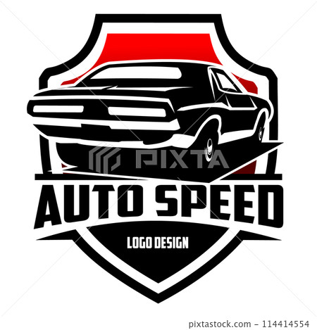 1973 xb GT Ford falcon car logo isolated on white background rear view. best for badges and emblems. 114414554