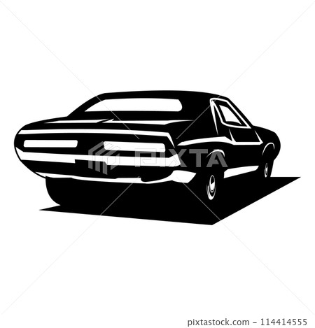 1973 xb GT Ford falcon car silhouette. appear from the side with an elegant style. premium vector design. isolated white background. Best for logo, badge, emblem, icon, sticker design. vintage car ind 1973 xb GT Ford falcon car silhouette. appear from the side with an elegant style. premium vector design. isolated white background. Best for logo, badge, emblem, icon, sticker design. vintage car ind 114414555