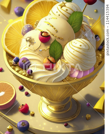 最好的金色冰淇淋 114415394