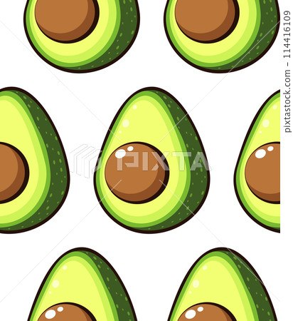 Half avocado seamless pattern 114416109