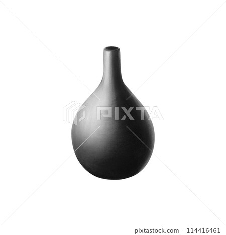 Black antique ceramic vase. Watercolor hand drawn clay pot isolated on transparent background. Minimalistic illustration. Minimalism interior. For designers, invitations, decoration, postcards, Black antique ceramic vase. Watercolor hand drawn clay pot isolated on transparent background. Minimalistic illustration. Minimalism interior. For designers, invitations, decoration, postcards, 114416461
