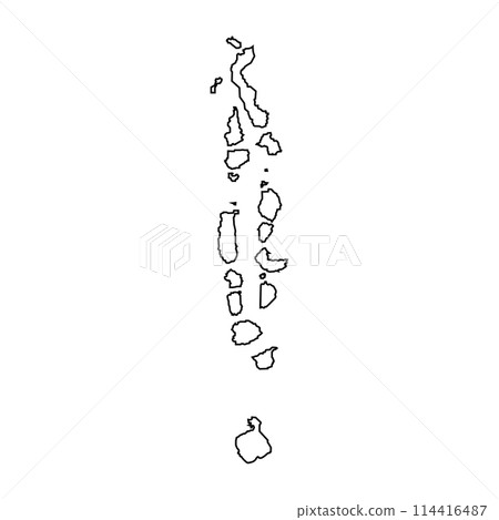 Maldives map icon Maldives map icon 114416487