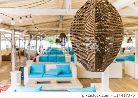 時尚流行的海濱別墅的風景 時尚流行的海濱別墅的風景 114417370
