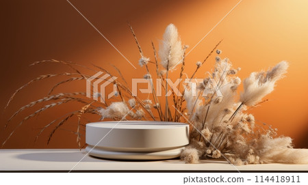 Dried Flowers on Table 114418911