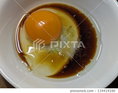 Raw egg  114419180