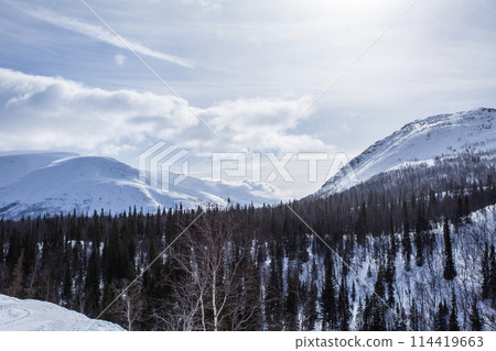 Hibiny mountains, springtime at Russian Nord, sunshine 114419663