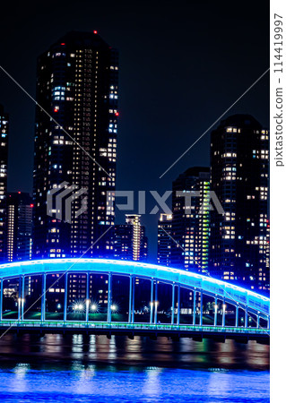 東京夜晚的隅田川 東京夜晚的隅田川 114419997