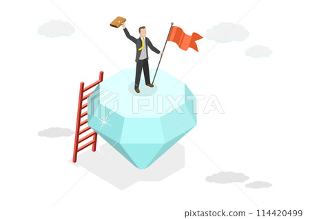 3D Isometric Flat Conceptual Illustration of Value Proposition, Profitable Marketing for Customers to Purchase Products and Services 3D Isometric Flat Conceptual Illustration of Value Proposition, Profitable Marketing for Customers to Purchase Products and Services 114420499