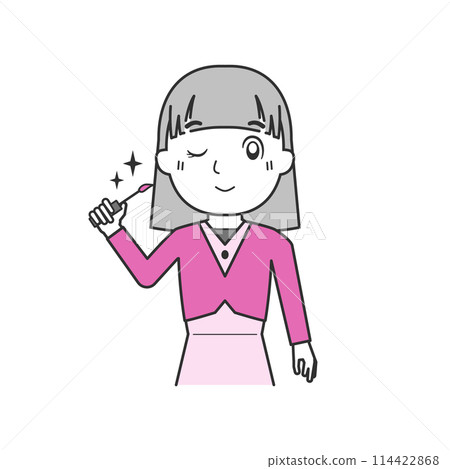 Person taking care of eyes, upper body, woman A Person taking care of eyes, upper body, woman A 114422868