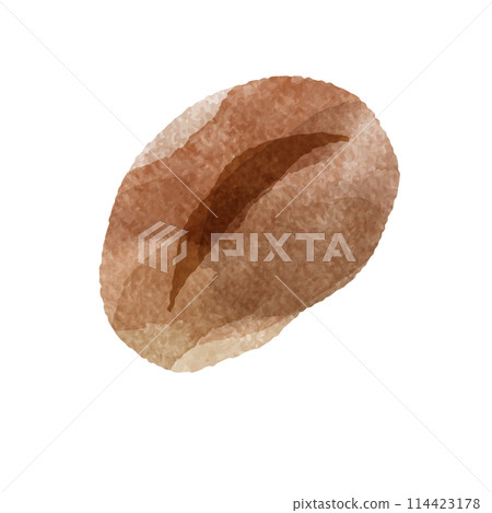 Simple coffee bean illustration (watercolor) 114423178