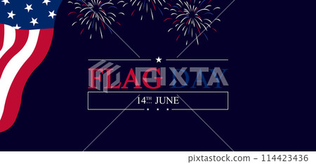 June 14th Flag Day Beauty Captivating Illustration Design 114423436