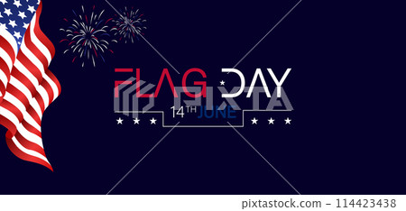 June 14th Flag Day Beauty Captivating Illustration Design 114423438