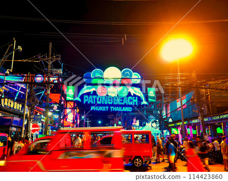 Bangla Road at Patong Beach in Phuket, Thailand 114423860