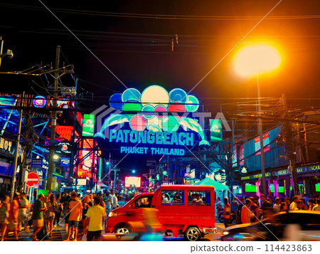 Bangla Road at Patong Beach in Phuket, Thailand 114423863