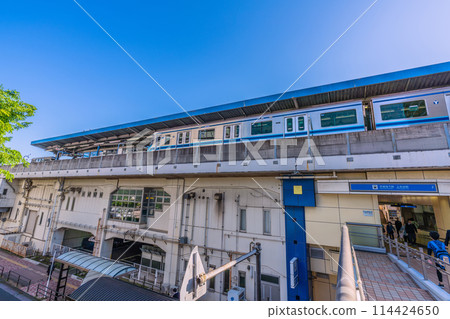 Yokohama cityscape in Japan, overlooking Kaminagaya Station on the Yokohama Municipal Subway 114424650