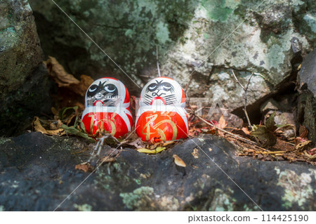 Photographed Daruma of Katsuo-ji Temple in Minoo City, Osaka Prefecture Photographed Daruma of Katsuo-ji Temple in Minoo City, Osaka Prefecture 114425190