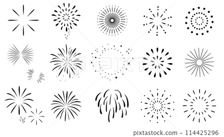 單色煙火插圖集 114425296