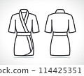 kimono or robe line icon 114425351