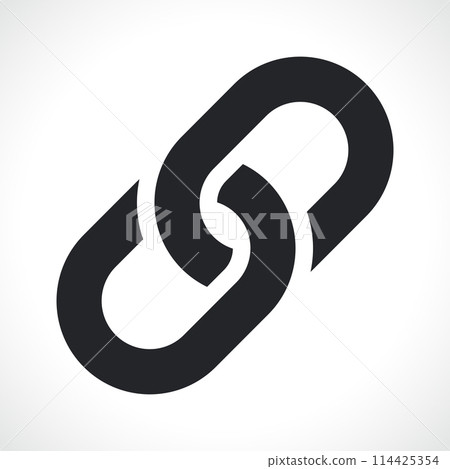 chain or link icon isolated 114425354