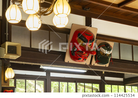 Tengu mask at Eizan Electric Railway Kurama Station Tengu mask at Eizan Electric Railway Kurama Station 114425534