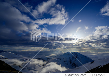 Sunset from the front of the sword Sunset from the front of the sword 114425590