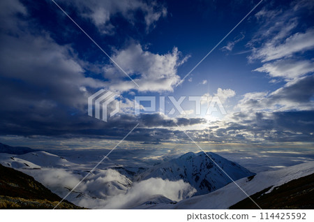 Sunset from the front of the sword Sunset from the front of the sword 114425592