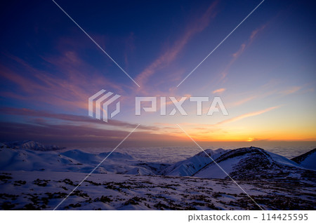 Sunset from the front of the sword Sunset from the front of the sword 114425595