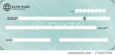 vector, cheque, template 114425760