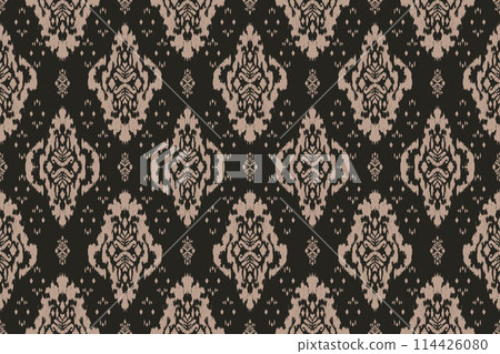 Ikat tribal Indian seamless pattern. Ethnic Aztec fabric carpet mandala ornament native boho chevron textile.Geometric African American oriental traditional vector illustrations. Embroidery style. Ikat tribal Indian seamless pattern. Ethnic Aztec fabric carpet mandala ornament native boho chevron textile.Geometric African American oriental traditional vector illustrations. Embroidery style. 114426080