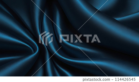 smooth elegant Blue satin texture abstract background 114426545