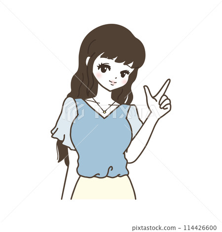 Female pointing Female pointing 114426600
