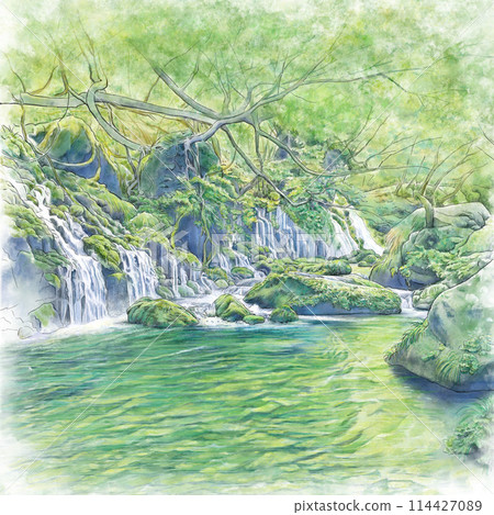 鳥海山山麓的元瀧地下水 鳥海山山麓的元瀧地下水 114427089