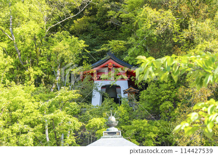 俯瞰鞍馬寺的鐘樓 俯瞰鞍馬寺的鐘樓 114427539